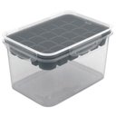 Ver imagem 2 de Pote Hermético Trava Mais 2,6 Litros com Escorredor Preto Plasutil Ref.14346