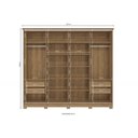 Ver imagem 2 de Guarda Roupa Casal 4 Portas de Correr e 4 Gavetas C/ Pés Cb03n565 Canela/macadamia - Kappesberg