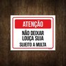 Placa Atenção Não Deixar Louça Suja Sujeito A Multa 27X35 - 1