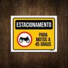 Placa Sinalização Estacionamento para Motos a 45 Graus 27x35 - 1