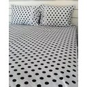 Ver imagem 1 de Jogo de Cama Solteiro Malha de Algodão 2 Peças Poá