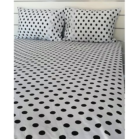 Jogo de Cama Solteiro Malha de Algodão 2 Peças Poá