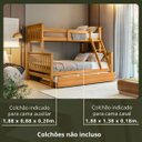 Ver imagem 4 de Treliche Madeira Casal Solteiro + Aux Solteiro Woodstore Mel
