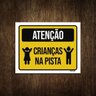 Placa Aniversário Criança Crianças na Pista 27x35 - 1