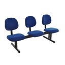 Ver imagem 1 de Cadeira Executiva em Longarina 3 Lugares Linha Robust Azul