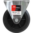 Ver imagem 1 de Rodízio Fixo 4 Polegadas 70kg Aço Zincado Borracha Preto para Carrinho de Carga Worker