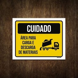 Placa de Sinalização - Área Carga Descarga Caminhões 27x35 - 1