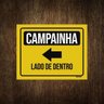Placa De Sinalização - Campainha Lado De Dentro (27X35) Esq - 1