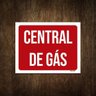 Placa De Sinalização - Cuidado Central De Gás 27X35 - 1
