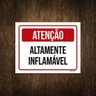 Placa De Sinalização - Atenção Altamente Inflamável 36X46 - 1