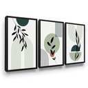 Ver imagem 1 de Quadros Decorativos Plantas Formas Sala Moldura