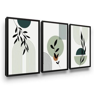 Quadros Decorativos Plantas Formas Sala Moldura