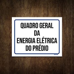 Placa de Sinalização - Quadro Geral Energia Elétrica 27x35 - 1 Placa de Sinalização - Quadro Geral Energia Elétrica 27x35 - 1