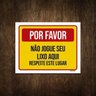 Placa de Sinalização - por Favor Não Jogue Lixo 36x46 - 1