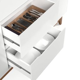 Buffet Flow 2 Portas Branco - Ej Moveis - 5