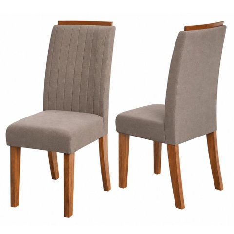 Conjunto de 2 Cadeiras Estofada Sala de Jantar Grécia Dobuê