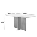 Ver imagem 3 de Mesa Sala de Jantar Olimpia 120cm Em MDF e Vidro Com Canto Copo