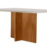 Mesa Sala de Jantar Olimpia 120cm Em MDF e Vidro Com Canto Copo - 2