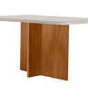 Ver imagem 2 de Mesa Sala de Jantar Olimpia 120cm Em MDF e Vidro Com Canto Copo