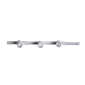 Kit Trilho Eletrificado Poptem 1M Com 3 Spots Led Branco De Teto/Parede 7W 3000K