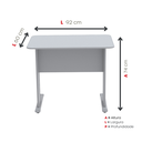 Ver imagem 4 de Mesa Auxiliar para Escritório MX90 Maxxi Móveis 92cm Pandin Cinza