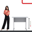 Ver imagem 5 de Mesa Auxiliar para Escritório MX90 Maxxi Móveis 92cm Pandin Cinza
