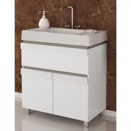 Gabinete para Banheiro com Cuba e Espelheira Grécia 80 Balcony - 2