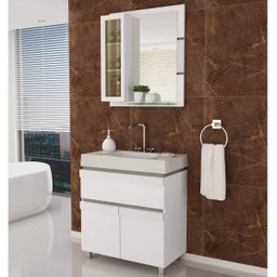 Gabinete para Banheiro com Cuba e Espelheira Grécia 80 Balcony - 1