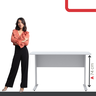 Mesa para Escritório Secretária Mx120 Maxxi  - 4