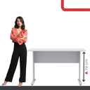 Ver imagem 4 de Escrivaninha Mesa Escritório Secretária MX120 Maxxi 120cm Cinza