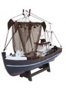 Ver imagem 3 de Barco Pesqueiro Decorativo 30 Cm - em Madeira Azul Escuro 30 X 26 Cm