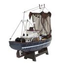 Ver imagem 4 de Barco Pesqueiro Decorativo 30 Cm - em Madeira Azul Escuro 30 X 26 Cm
