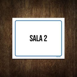 Placa Ambiente Sinalização Setor Sala 2 27X35 - 1