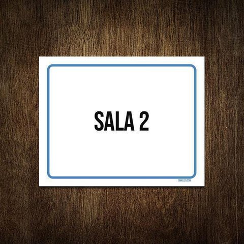 Placa Ambiente Sinalização Setor Sala 2 27X35