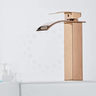 Torneira Slim Cascata Misturador de Mesa Monocomando para Lavatório Banheiro Lavabo Pia Rose-gold - 3