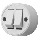 Ver imagem 1 de Interruptor com 2 Teclas Simples Redondo - 0223 - Fame Interruptor C/2 Teclas Simples Redondo F 223.