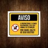 Placa Condomínio Atenção Colete Dejetos Animais 36x46 - 1