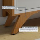 Ver imagem 7 de Conjunto Painel Lyon + Rack Viena 227cm MDF com LED Naturalle e Off White