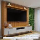 Ver imagem 5 de Conjunto Painel Lyon + Rack Viena 227cm MDF com LED Naturalle e Off White