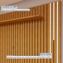 Ver imagem 6 de Conjunto Painel Lyon + Rack Viena 227cm MDF com LED Naturalle e Off White