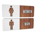 Ver imagem 1 de Placa Indicativa Banheiro Man Woman Feminino Masculino Hotel