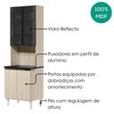 Ver imagem 4 de Paneleiro 4 Portas MDF Vidro 70x221 cm Kali 183488 Bianco Toq Nicioli