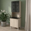 Ver imagem 2 de Paneleiro 4 Portas MDF Vidro 70x221 cm Kali 183488 Bianco Toq Nicioli