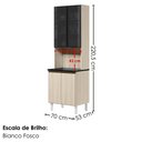 Ver imagem 3 de Paneleiro 4 Portas MDF Vidro 70x221 cm Kali 183488 Bianco Toq Nicioli