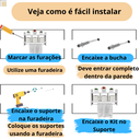 Ver imagem 5 de Nicho Porta Toalha 50 Cm com Fundo