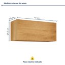 Ver imagem 2 de Armário Aéreo de Geladeira 1 Porta Basculante 70cm Cristal Marrom/Cinamomo