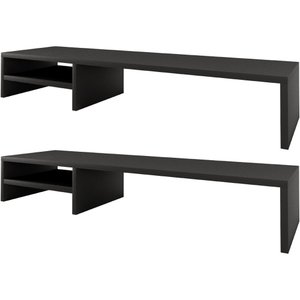 Kit 02 Suportes Para Monitor Stand Home Office Lap 90 cm L03 Preto - Lyam Lyam Decor
