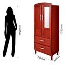 Ver imagem 4 de Guarda-Roupa Solteiro 2 Portas 2 Gavetas Santana Rodmóveis