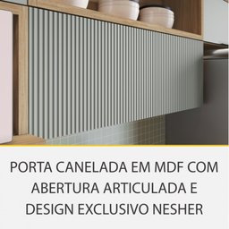 Cozinha Modulada 4 Peças Nesher Marquesa Ripado 100% Mdf - 4
