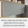 Cozinha Modulada 4 Peças Nesher Marquesa Ripado 100% Mdf - 4